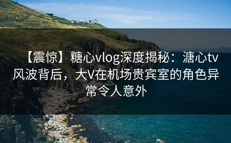 【震惊】糖心vlog深度揭秘：溏心tv风波背后，大V在机场贵宾室的角色异常令人意外